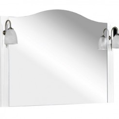 Classic New 100 Spogulis ar diviem apgaismojumiem (balts) New Aquarodos