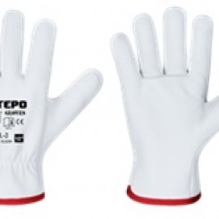 Cimdi no gludās āda/āda bez klipša 09izm